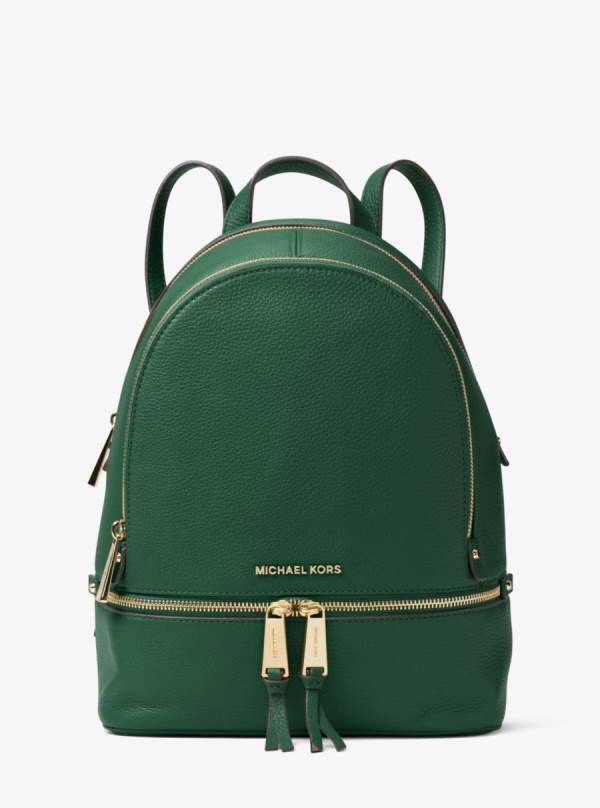 Damske Batohy Michael Kors Rhea Medium Leather Olivovo Zelená - Kabelky Michael Kors Vypredaj | LQYGO-9817